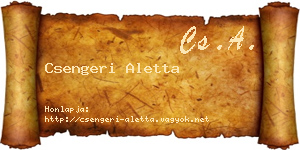 Csengeri Aletta névjegykártya