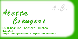 aletta csengeri business card